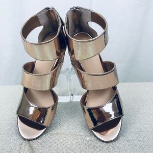 BP Designer Gold Metallic Heels